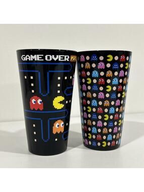 Pac-Man Pint Glass Set of 2 Retro Arcade Drinking Glasses